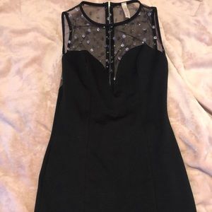 metallic dot, little black dress - size 00